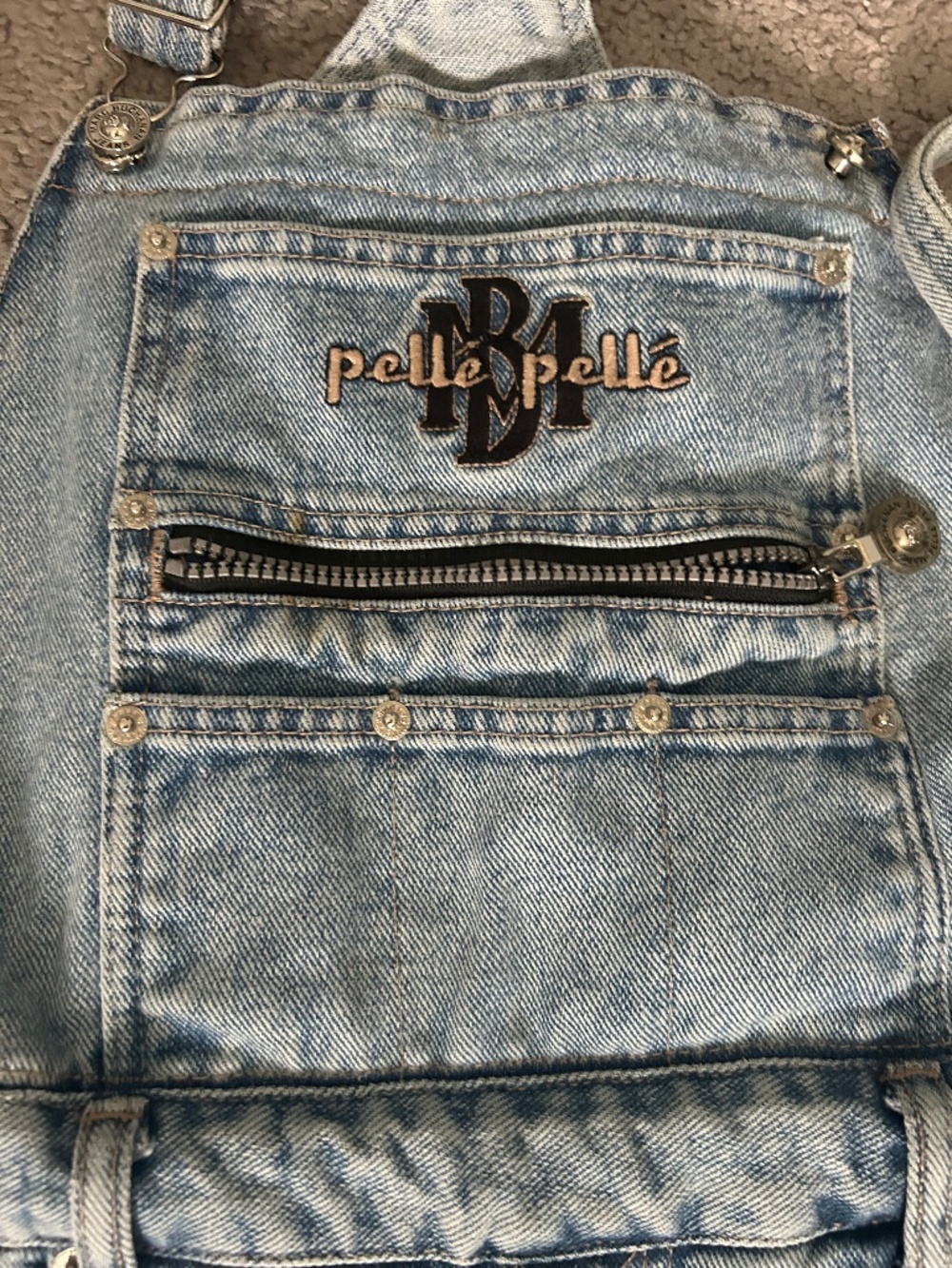 Vintage 80s/90s Pelle Pelle baggy denim overalls
